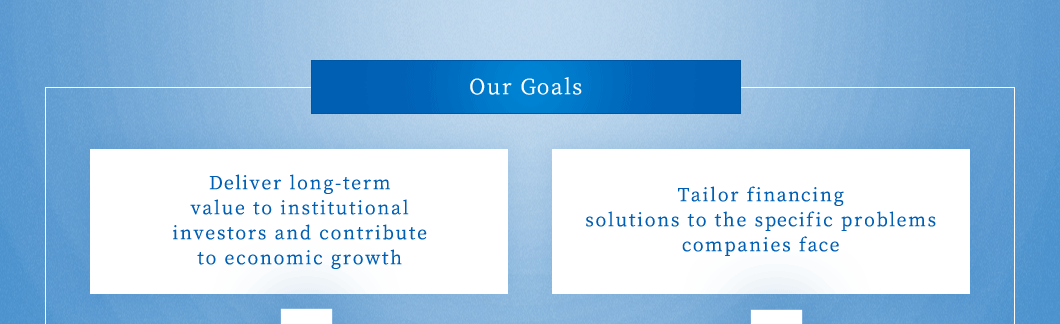 Our Goals  Deliver long-term value to institutional investors and contribute to economic growth  Tailor financing solutions to the specific problems companies face